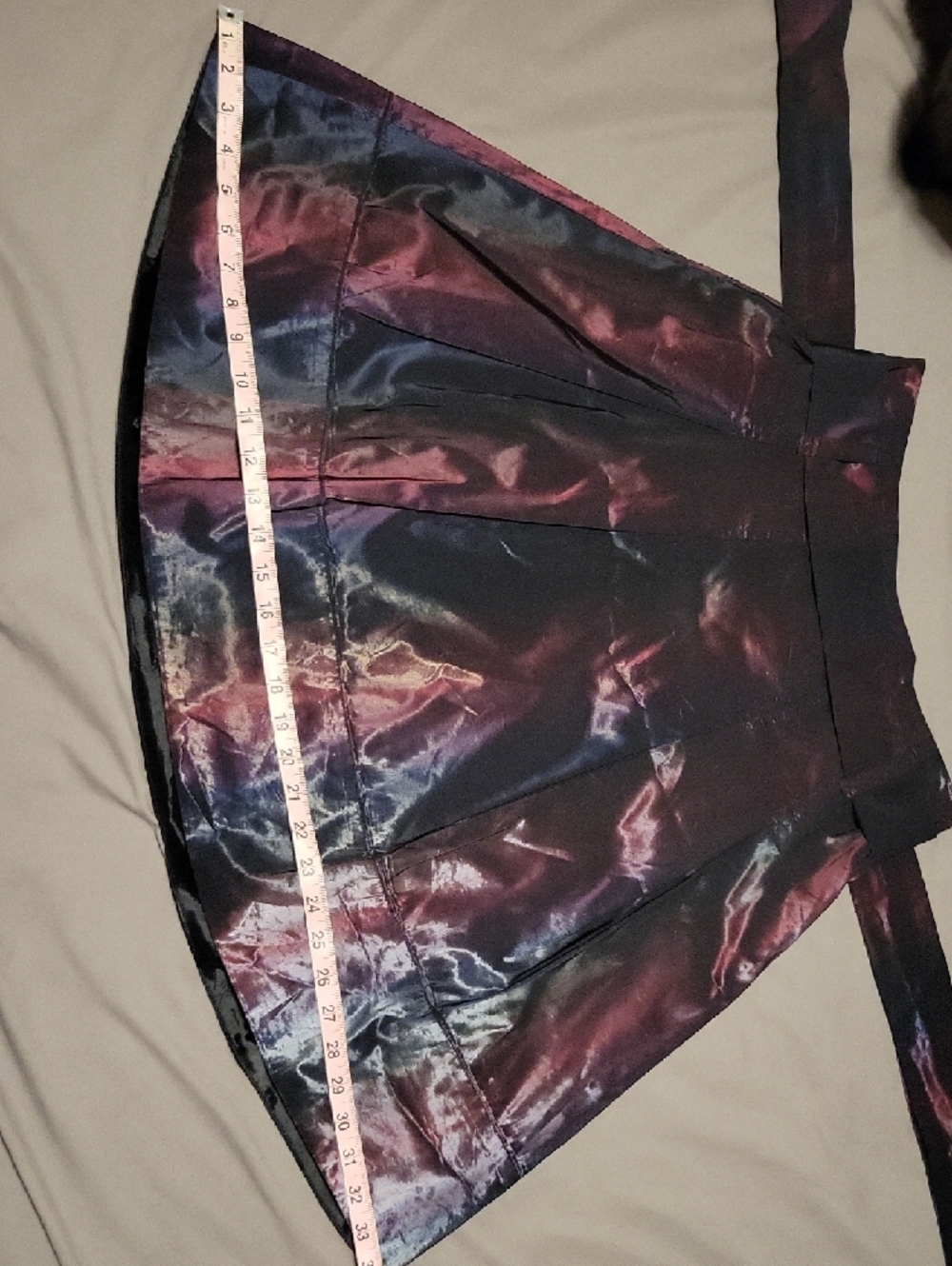 Express Deep Plum A-Line Skirt W/ Black Sheen - Picture 7 of 10